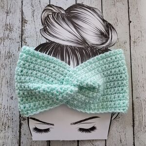 Crocheted Twist Front Ear Warmer Women's Headband